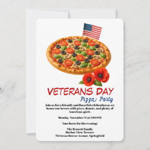 Veterans Day   Fish and chips Celebration Invitation