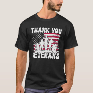 Veterans Day Groovy Style Thank You Veterans Pro T-Shirt