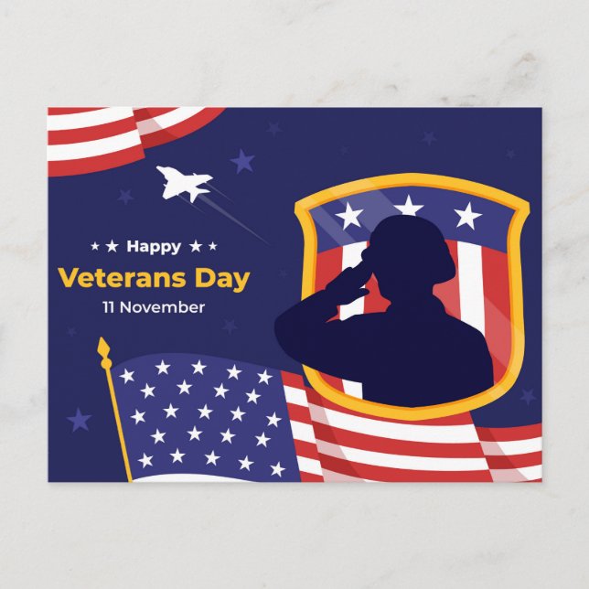 Veterans Day  Holiday Postcard (Front)