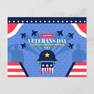 Veterans Day - Honoring all who served  Holiday Postcard