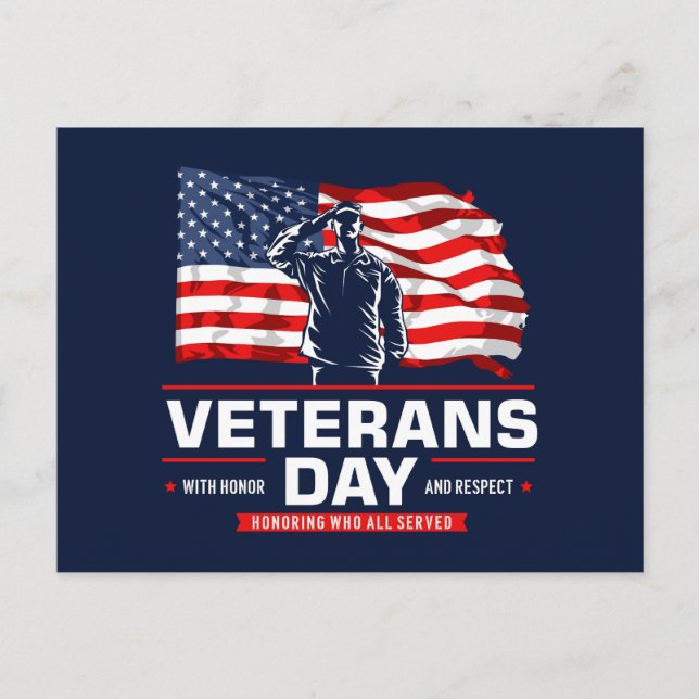 Veterans Day - Honoring all who served Postcard (Front)