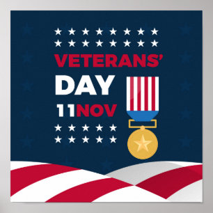 Veterans Day - Honoring all who served  Poster