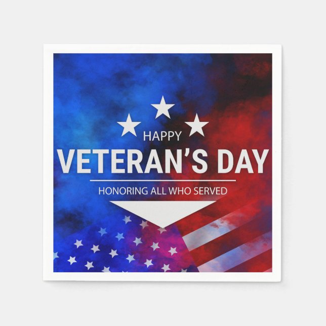 Veterans Day - Honouring all who served  Napkin (Front)