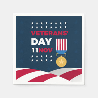Veterans Day - Honouring all who served Napkin