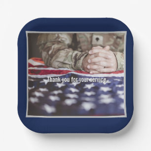 Veterans Day - Honouring all who served Paper Plate