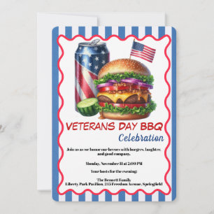 Veterans Day Invitation   Honoring Heroes BBQ