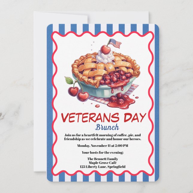 Veterans Day Invitation | Patriotic Brunch (Front)