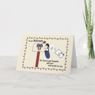 Veterans Day Mailbox Patriotic, Thinking of You, S Card