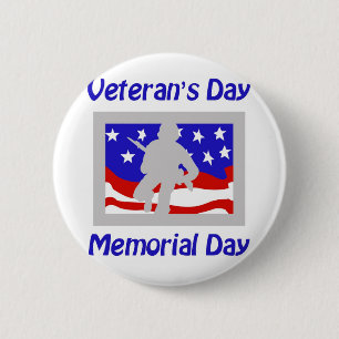 Veteran's Day/Memorial Day 2 Inch Round Button