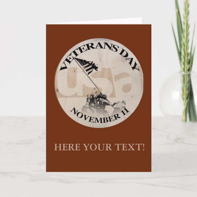 VETERANS DAY NOVIEMBRE 11 CARD (Front)