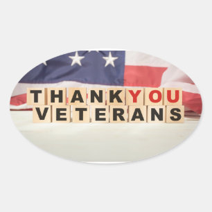 Veterans Day  Oval Sticker