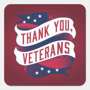 Veterans Day Postcard Square Sticker