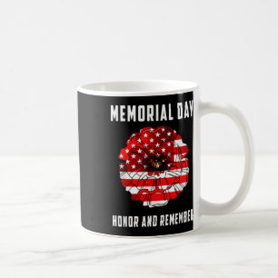 Veterans Day Red Poppy Flower Usa Memorial Day 2 Coffee Mug