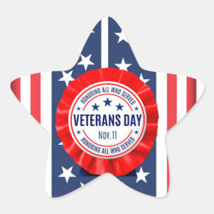 Veterans Day Rosette sticker