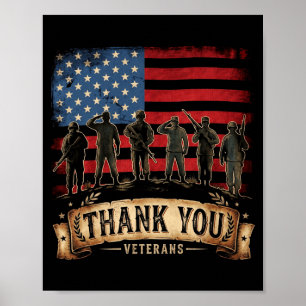 Veterans day shirt thank veterans proud poster