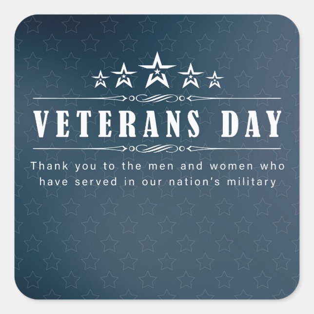 Veterans Day  Square Sticker (Front)