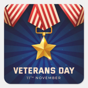 Veterans Day Square Sticker