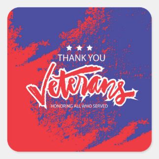 Veterans Day Square Sticker