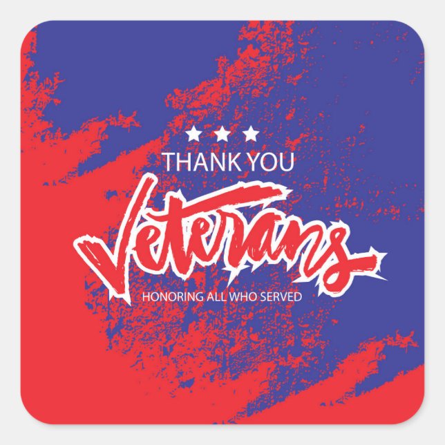 Veterans Day  Square Sticker (Front)