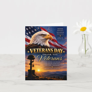 Veterans Day Thank You for Your Service Patriotic Card