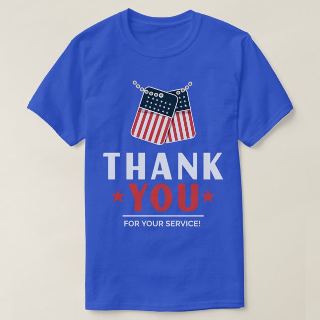 Veterans Day Thank You For Your Service T-Shirt (Design Front)
