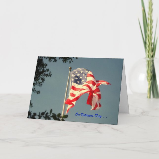 Veterans Day, Thank You -  Military Greeting Card (Front)