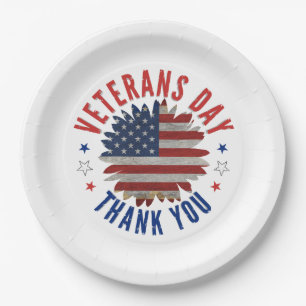 VETERANS DAY THANK YOU  PAPER PLATE