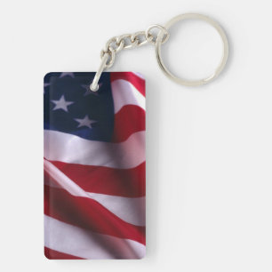 Veteran's Day Thank You, Patriotic American Flag Keychain