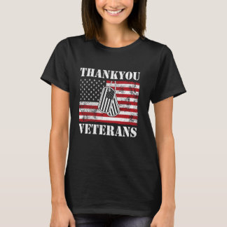 Veterans Day Thank You Veterans American Flag Patr T-Shirt