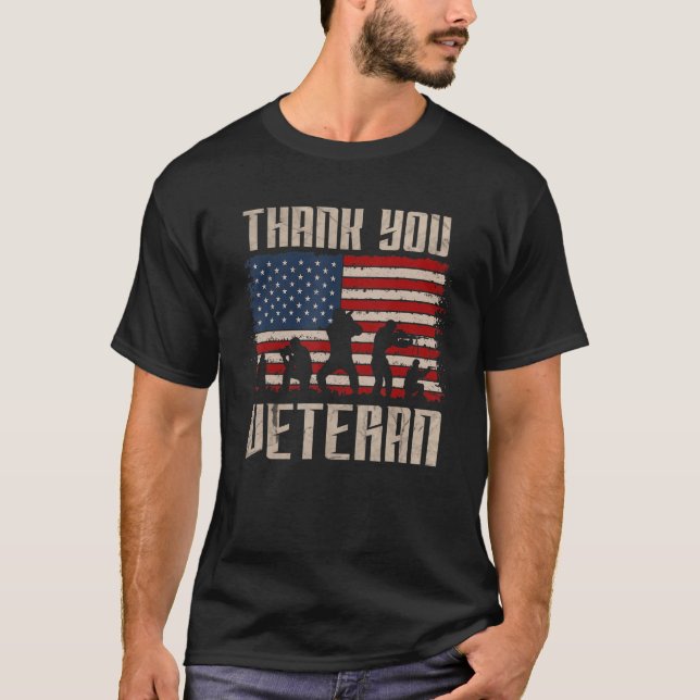 Veterans Day   Thank You Veterans  Proud T-Shirt (Front)