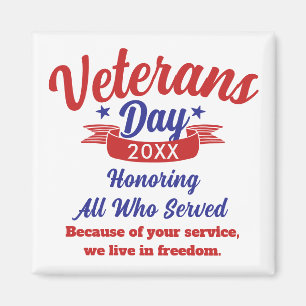 Veterans Day Thanks You Keepsake Magnet