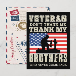 Veterans Day, Thanksgiving, and Christmas 2025 Holiday Postcard
