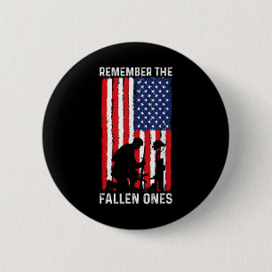 Veterans Day The Fallen Patriotic Veteran 2 Inch Round Button