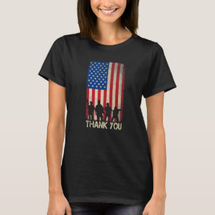 Veterans Day USA American Flag Thank You Veterans T-Shirt