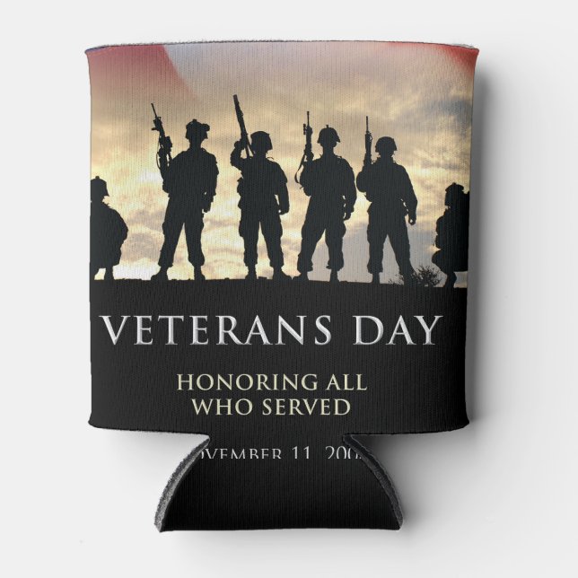 Veteran's Day USA  Can Cooler (Front)