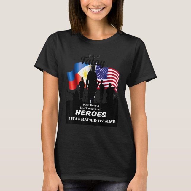 Veterans Filipino Father Wwii Soldier T-Shirt (Front)