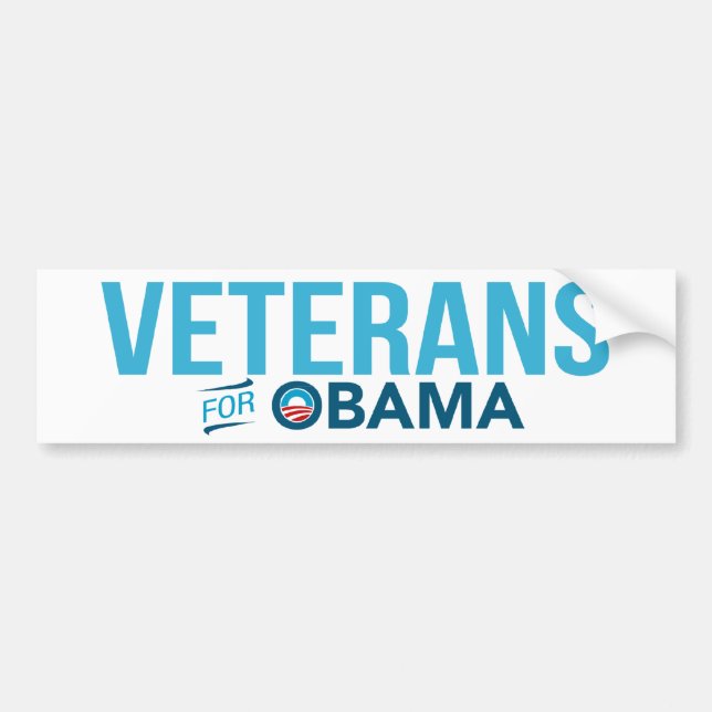 Veterans For Barack Obama Bumper Sticker (Front)