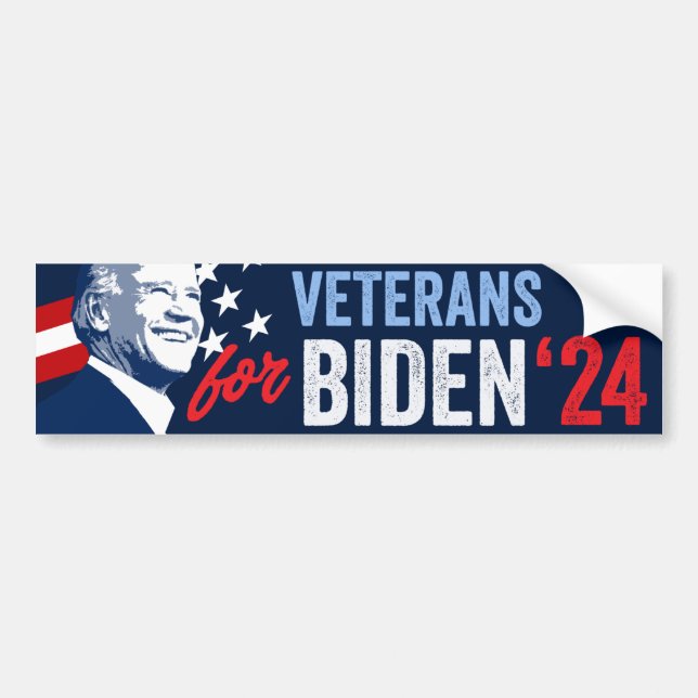 Veterans for Biden 2024 Bumper Sticker (Front)