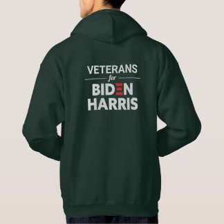 Veterans for Biden Harris Custom Text Green Hoodie