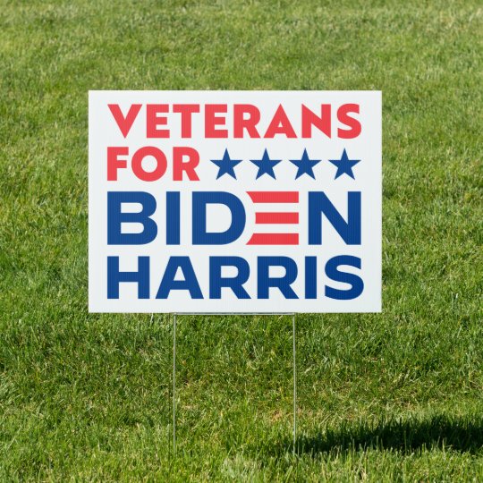 Veterans for Biden Harris Garden Sign Zazzle.ca