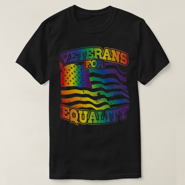 Veterans For Equality For Military Veterans Suppor T-Shirt (Design Front)