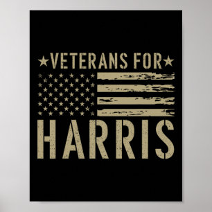 Veterans For Harris 2024 Military Vets Kamala Harr Poster