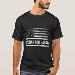 Veterans For Harris Walz American Flag Election T-Shirt