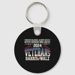 Veterans For Harris Wheimer 2024 Proud Vets Agains Keychain