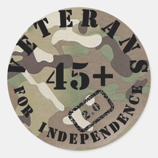 Veterans for Independence 2.0 Stickers (Front)
