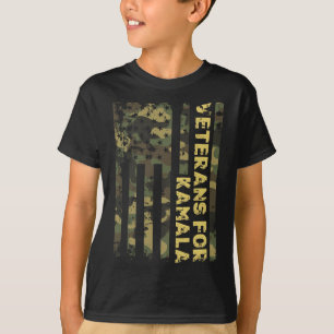 Veterans For Kamala Camouflage American Flag Harri T-Shirt