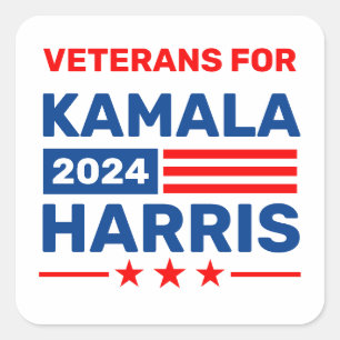 Veterans for Kamala Harris 2024 Election Stickers