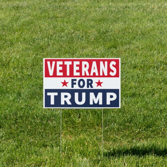 Veterans for President Donald Trump 2020 Garden Sign Zazzle.ca