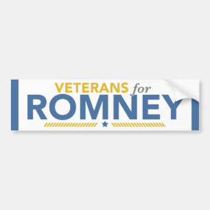 Veterans For Romney Ryan Bumper Sticker