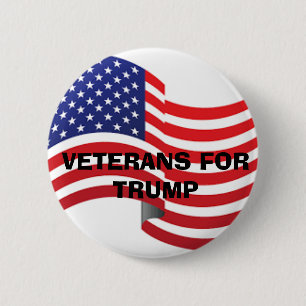 Veterans for Trump 2020 Flag Button